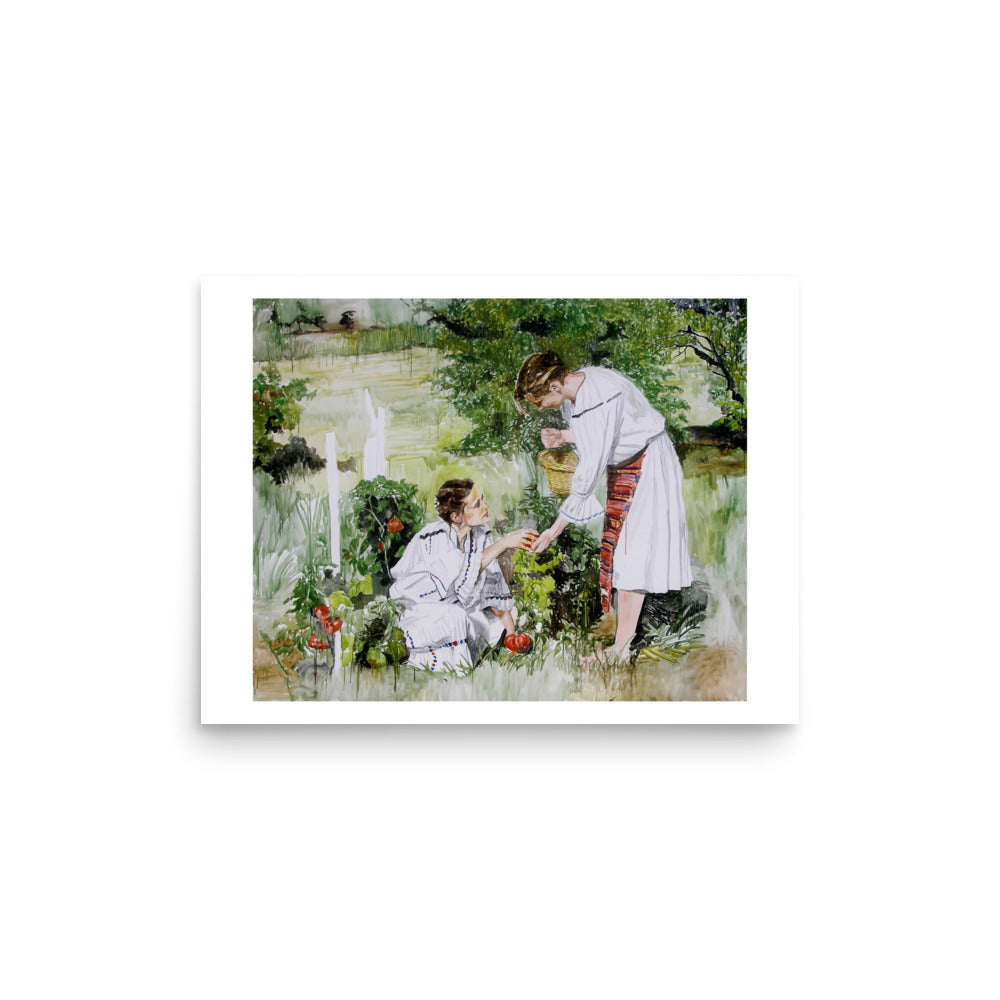 In the Garden - Young Slavonian Women