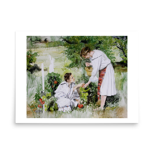 In the Garden - Young Slavonian Women