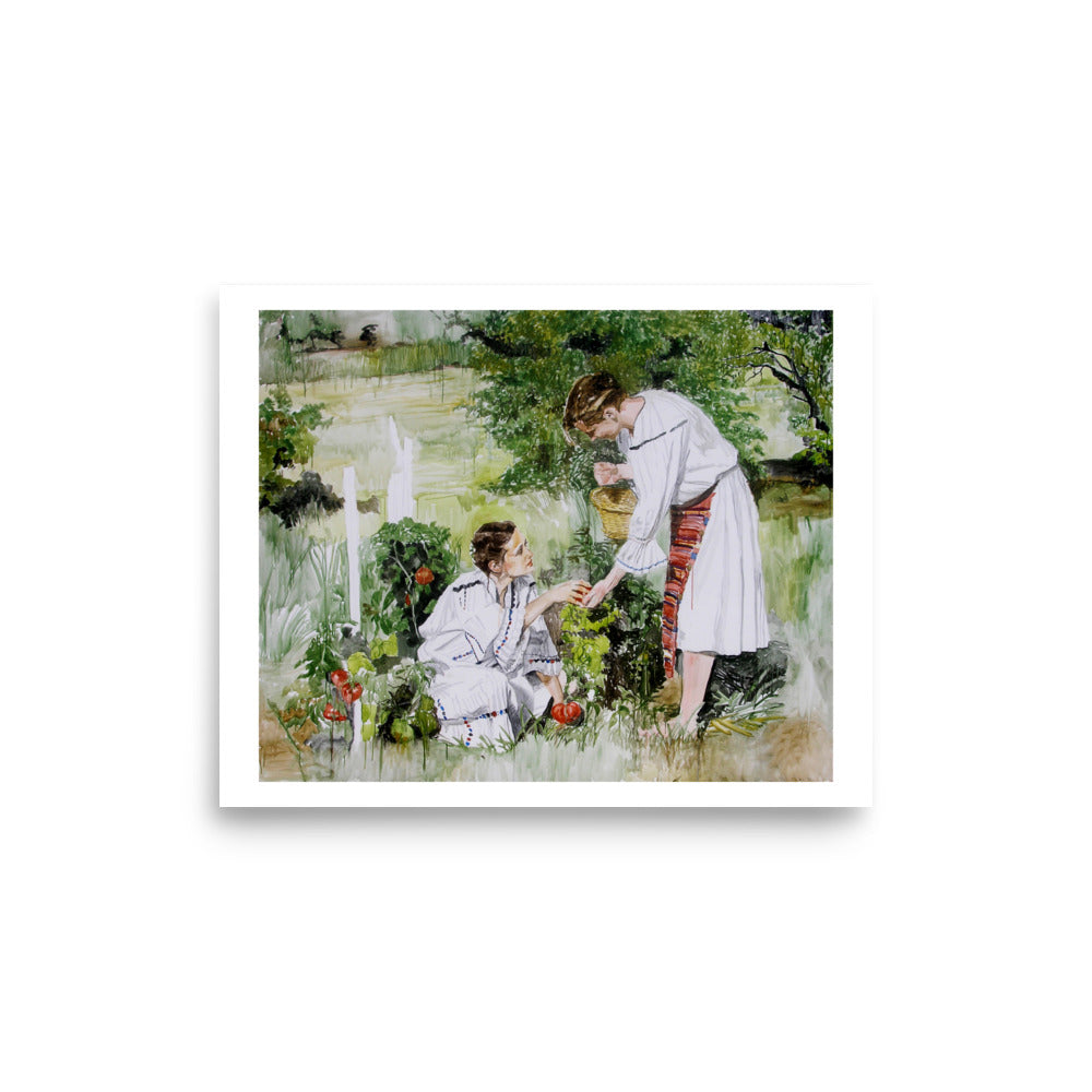 In the Garden - Young Slavonian Women