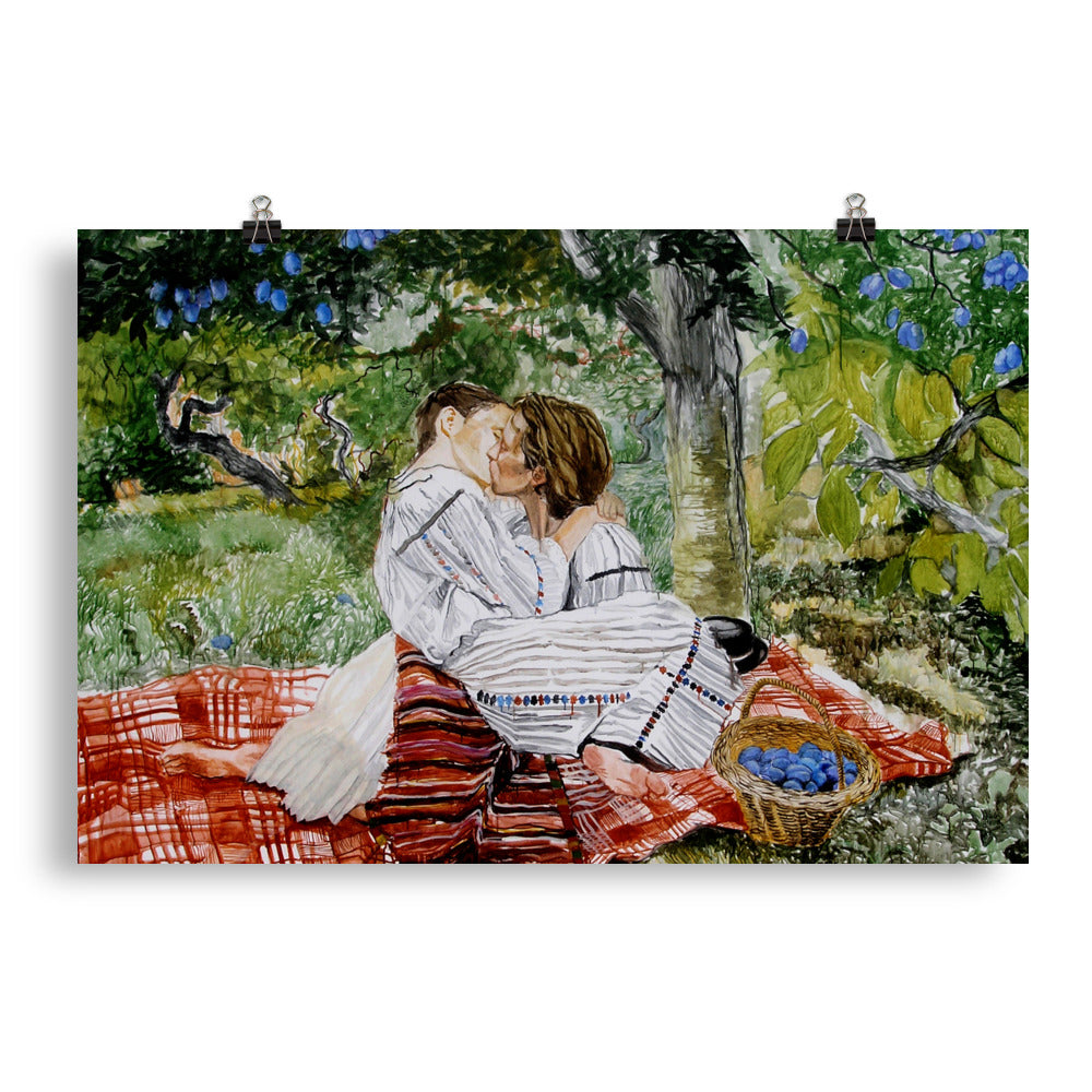 Young Slavonian Women - In the Orchard
