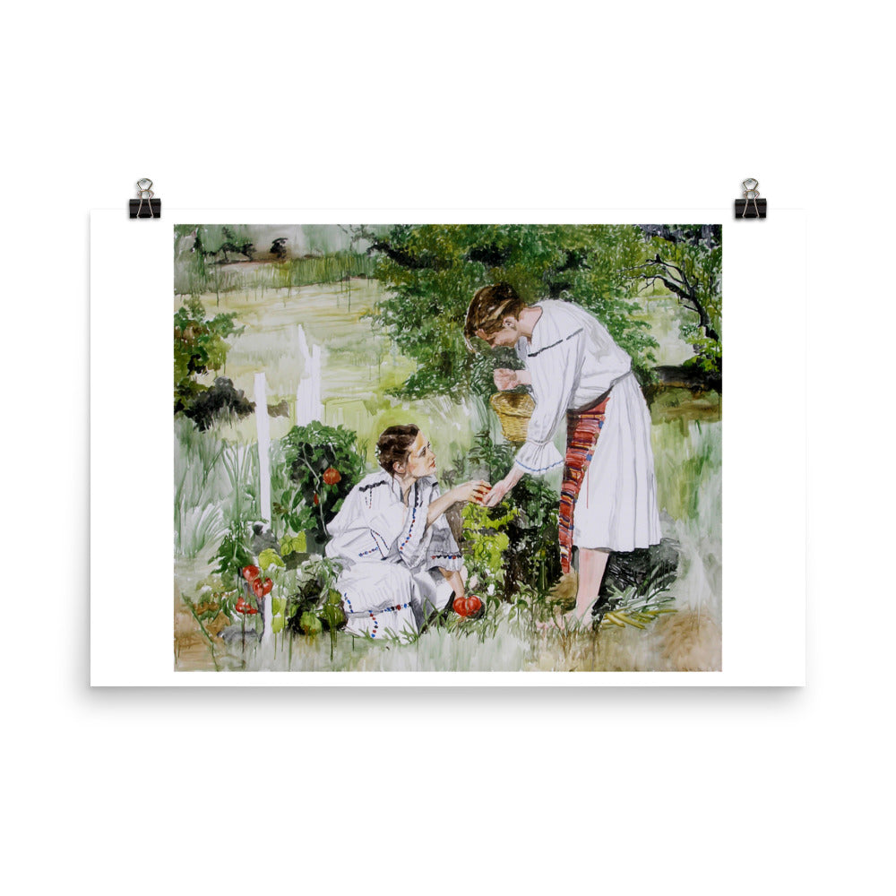 In the Garden - Young Slavonian Women